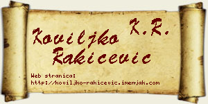 Koviljko Rakićević vizit kartica